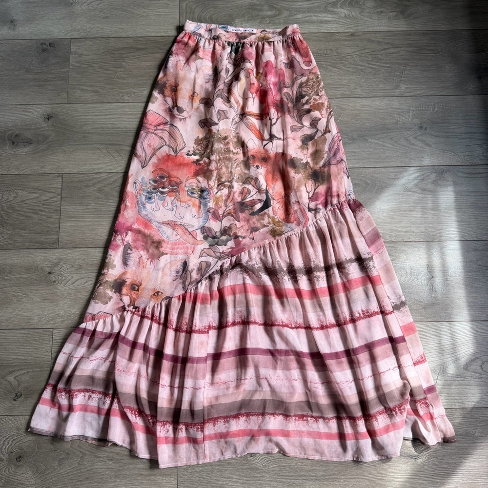 Frankie Morello Multicolor Floral Maxi Skirt Size 6 (40)
